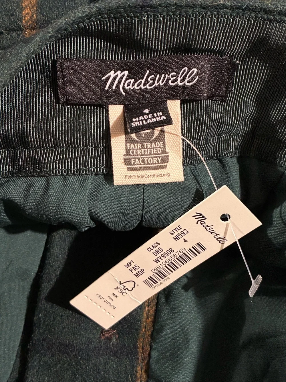 Madewell Tartan Plaid Wool Blend Mini Skirt - Picture 6 of 7
